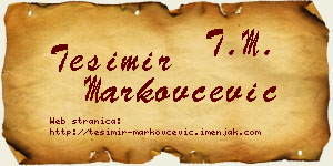 Tešimir Markovčević vizit kartica